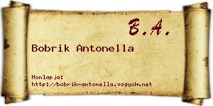 Bobrik Antonella névjegykártya